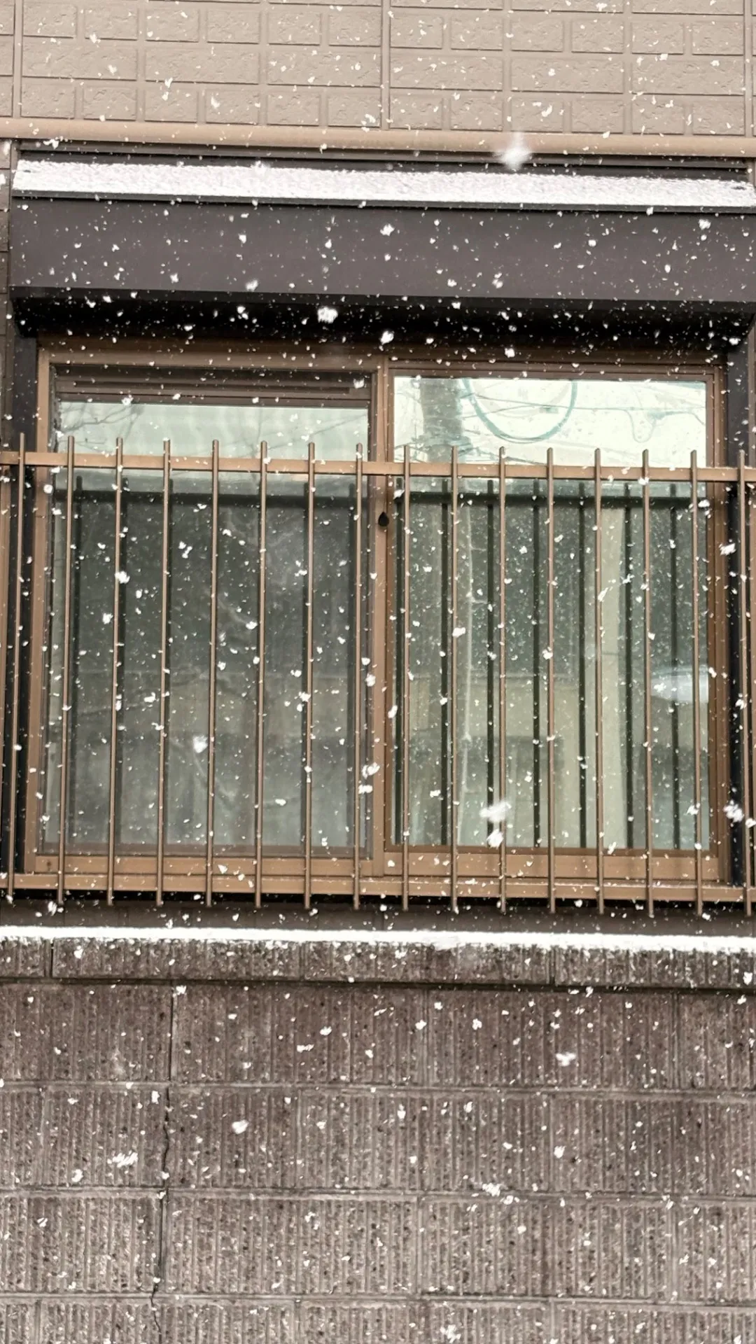 雪が降りしきる日の施工となりました❄️